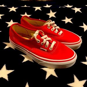 Vans red unisex sneakers size 4 mens women’s 5.5